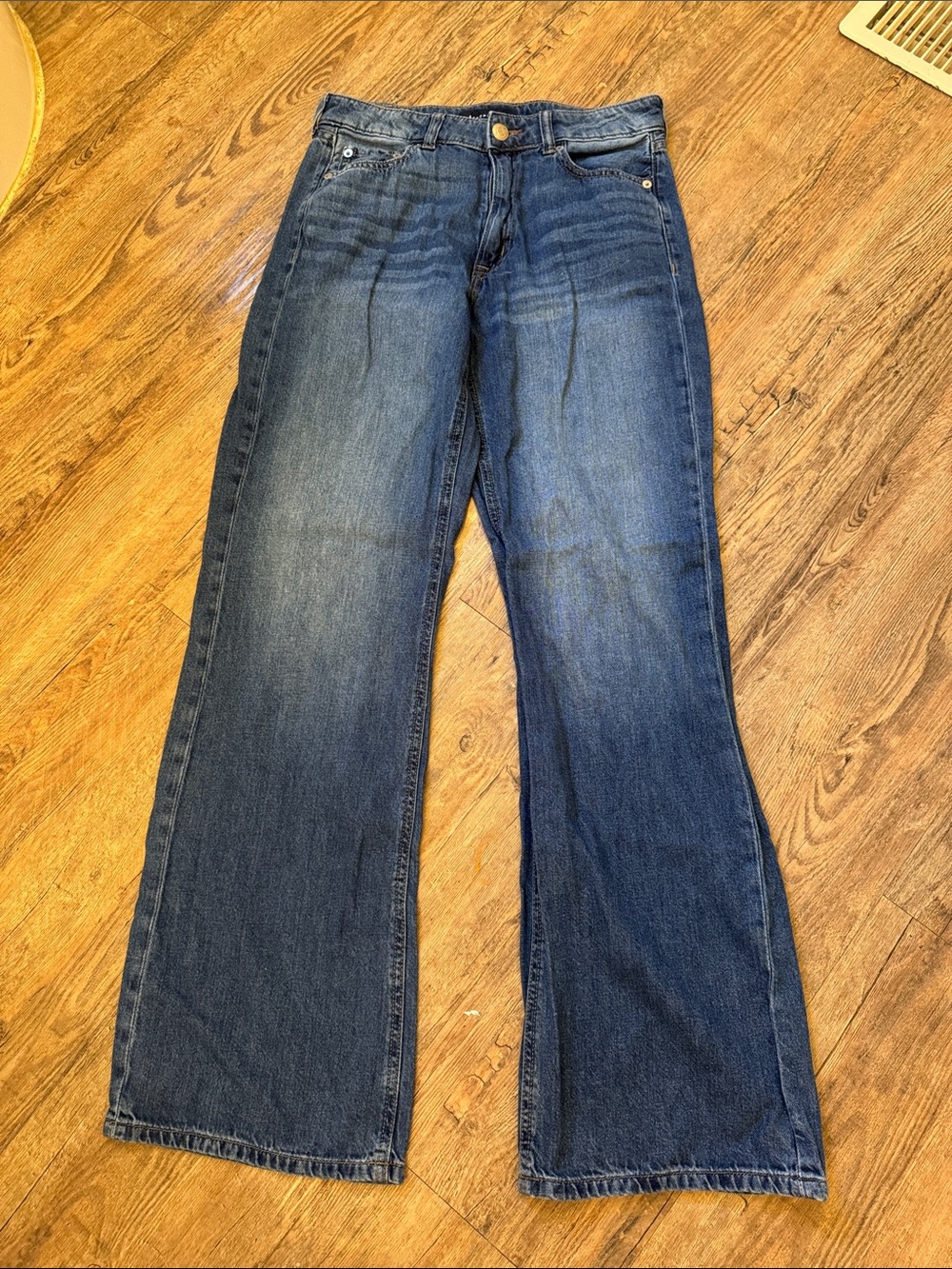 Aeropostale Dark Blue Flare Jeans with Subtle Fade